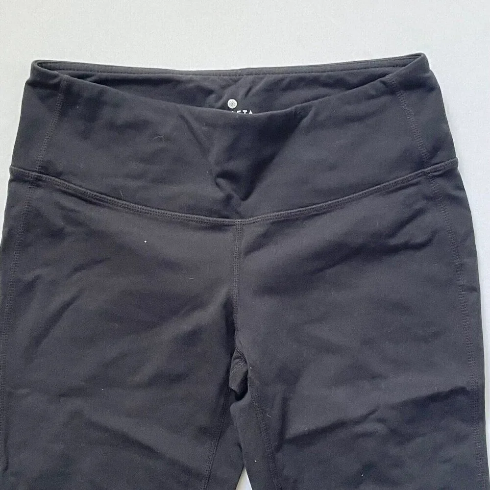 Athleta Knicker Crop Leggings Womens Sz S Stretch Pant Tall Phone Zipper Pocket